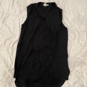H&M sleeveless long black top size 4